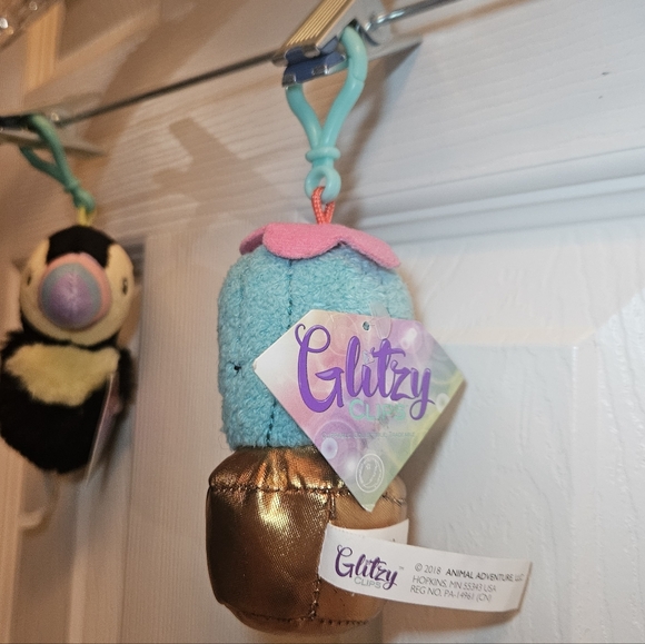 Glitzy Plush Backpack, Bag Charm - Tucan & Cactus NWT - Picture 6 of 7